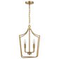 Creative Coop Constance 4-Light Candelabra Chandelier in Brushed Gold, , large