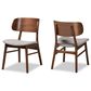 Baxton Studio Alston Side Chair with Grey Cushion in Walnut Brown (Set of 2), , large