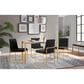 LumiSource Fuji Side Chair with Black Velvet Cushion in Gold (Set of 2), , large