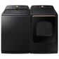 Samsung 5.5 Cu. Ft. Smart Top Load Impeller Washer and 7.4 Cu. Ft. Electric Dryer in Brushed Black, , large