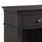 Riva Ridge Oxford 1-Drawer Nightstand in Black, , large