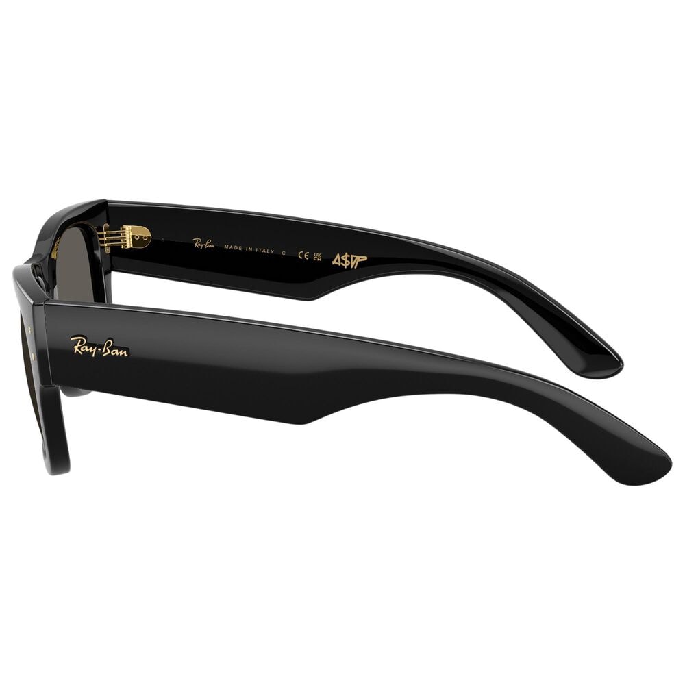 Rayban Glasses Mega Wayfarer Blacked Out Sunglasses with Ultra Black Lenses in Polished Black, , large