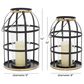 Maple and Jade Industrial Metal Lantern in Black and Gold (Set of 2), , large