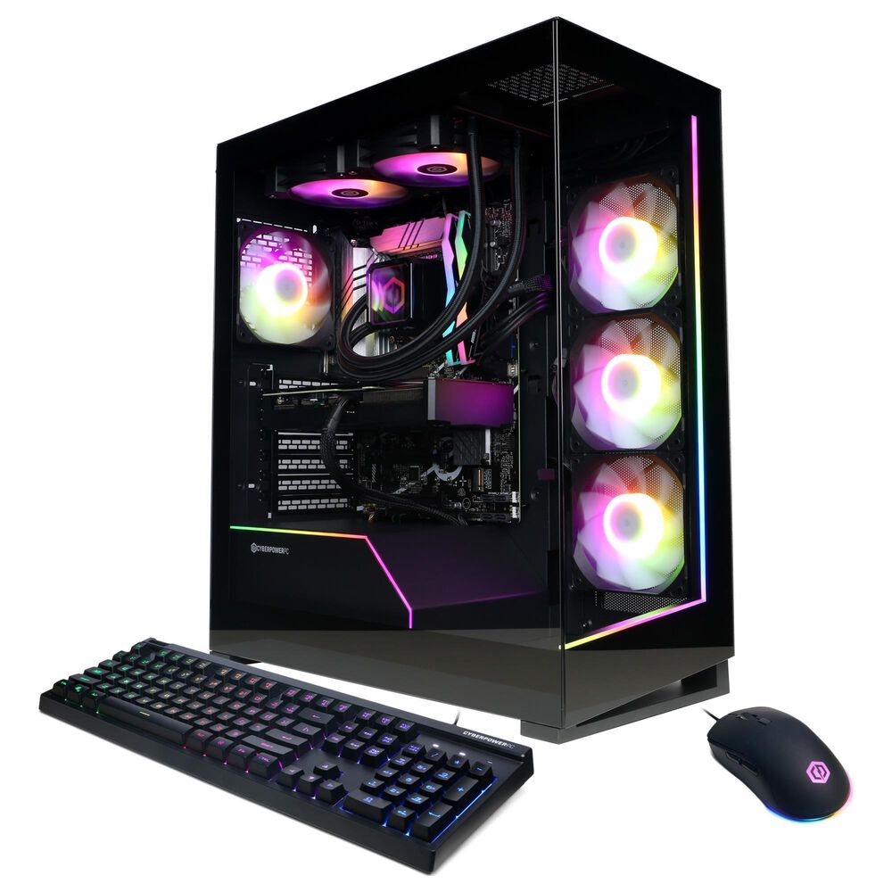 CyberPowerPC Gamer Supreme Gaming Desktop | Intel Core Ultra 7 265KF - 32GB RAM - NVIDIA GeForce RTX 5070 Graphics - 2TB SSD in Black, , large