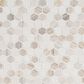 MS International Angora Tibi 1" Hexagon on 12" x 12" Marble Mosaic Sheet, , large