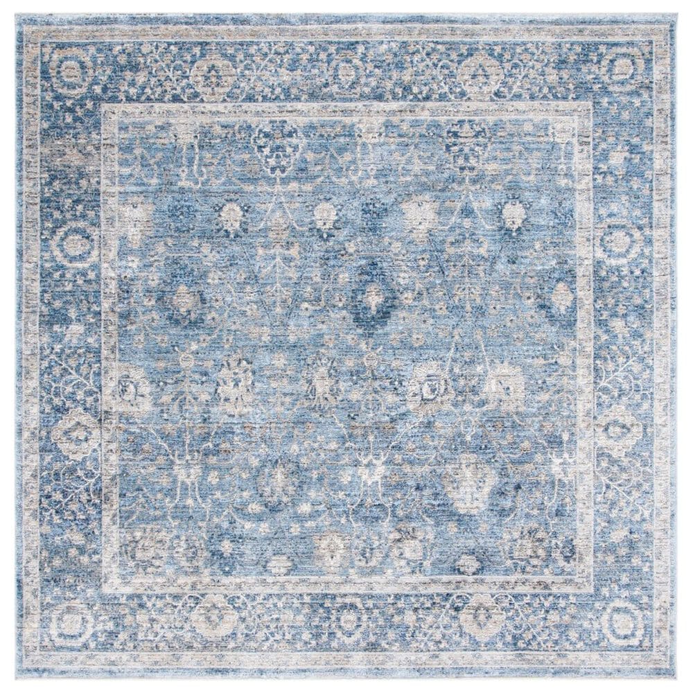 Safavieh Dream DRM408J 6"7" Square Grey and Turquoise Area Rug, , large