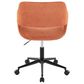 Lumisource Margarite Task Chair with Orange Fabric Cushion in Black, , large