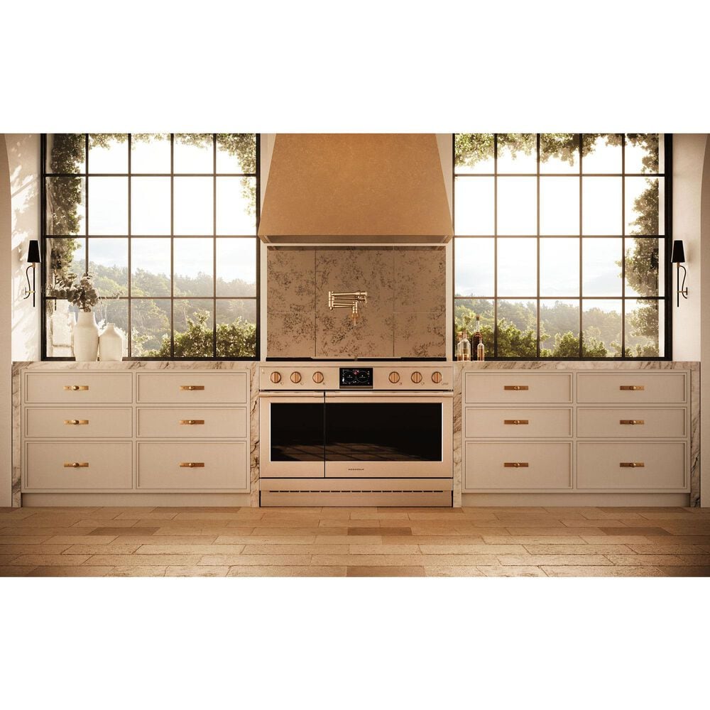 Monogram 48&quot; Wall Mounted Hood in Brass, , large