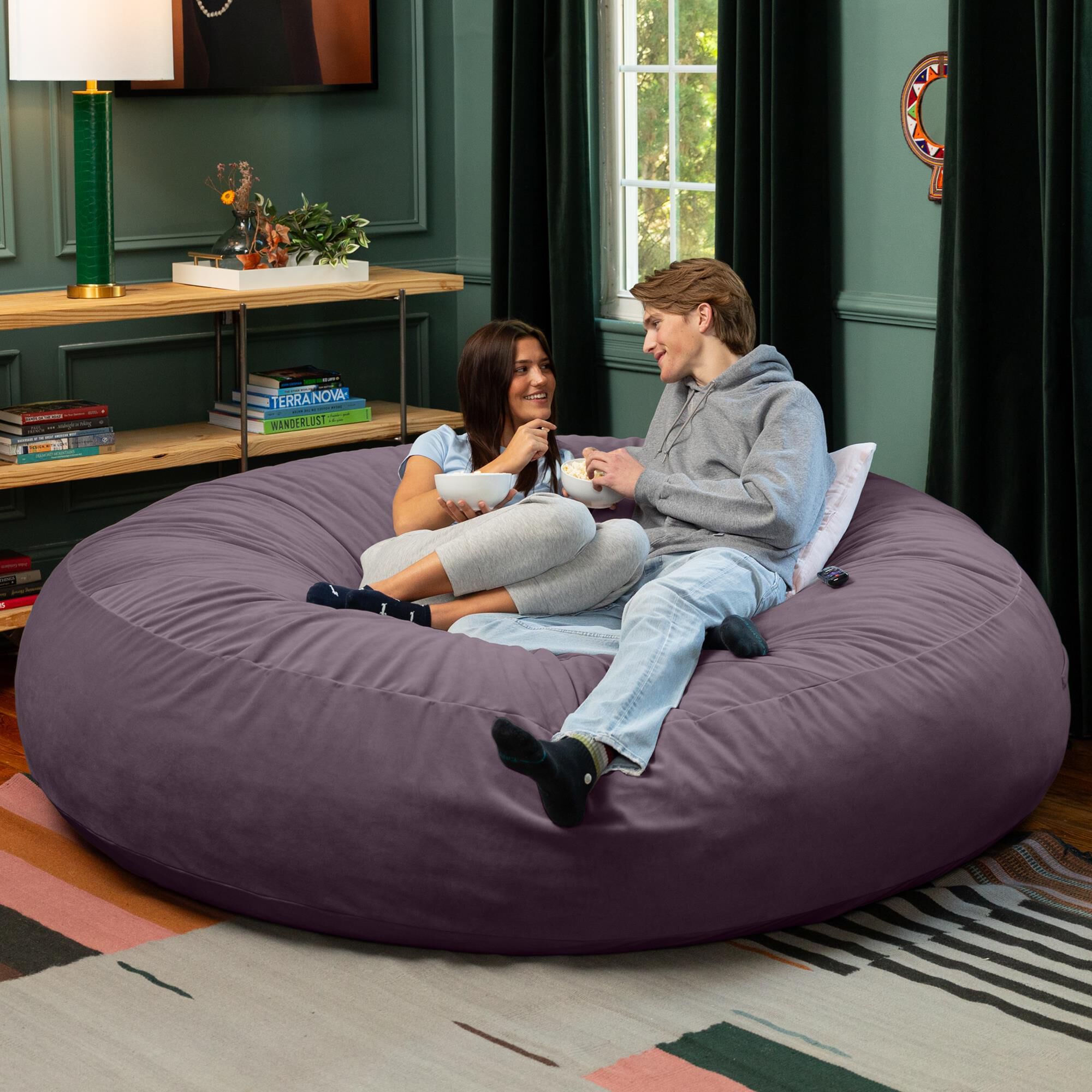 Jaxx Cocoon XL 7' Bean Bag Chair in Purple