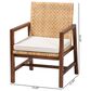 Baxton Studio Lovina Arm Chair in White, , large