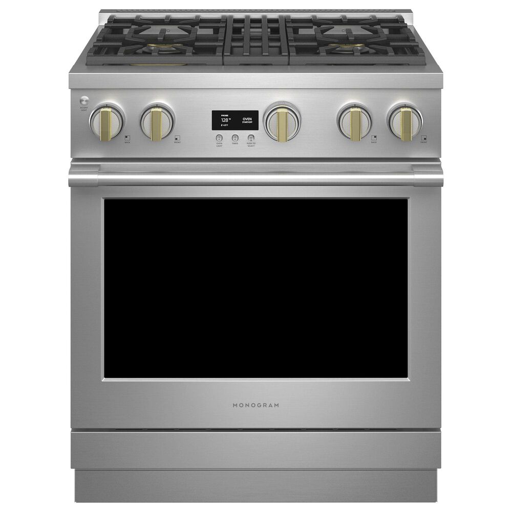 Monogram 3-Piece Kitchen Package with 30&quot; All Gas Professional Range and Integrated Dishwasher in Stainless Steel, , large