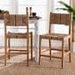 Baxton Studio Prita Counter Stool in Brown and Natural (Set of 2), , large