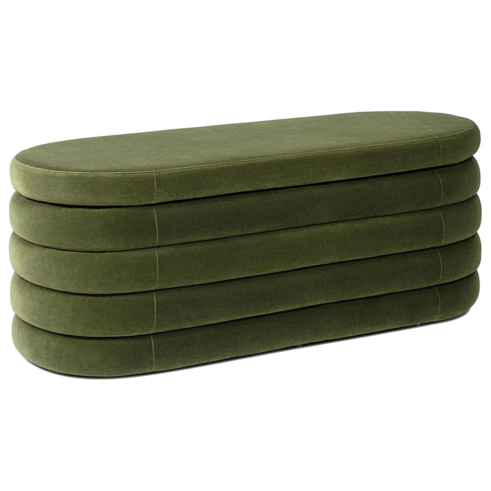 Jennifer Taylor Home Fuji Storage Bench in Olive Green, , large