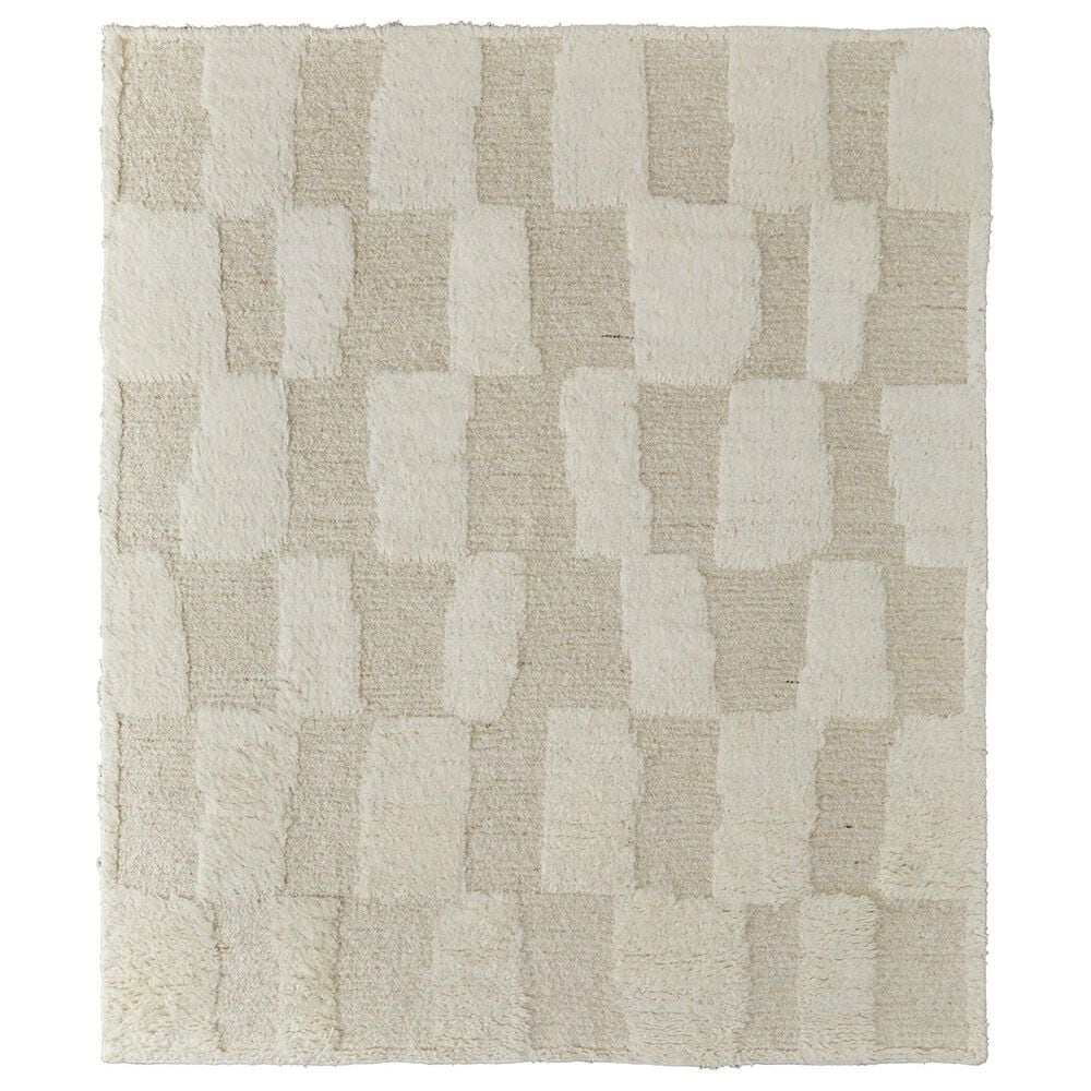 Feizy Ashby Geometric 3"6" x 5"6" Ivory and Beige Area Rug, , large