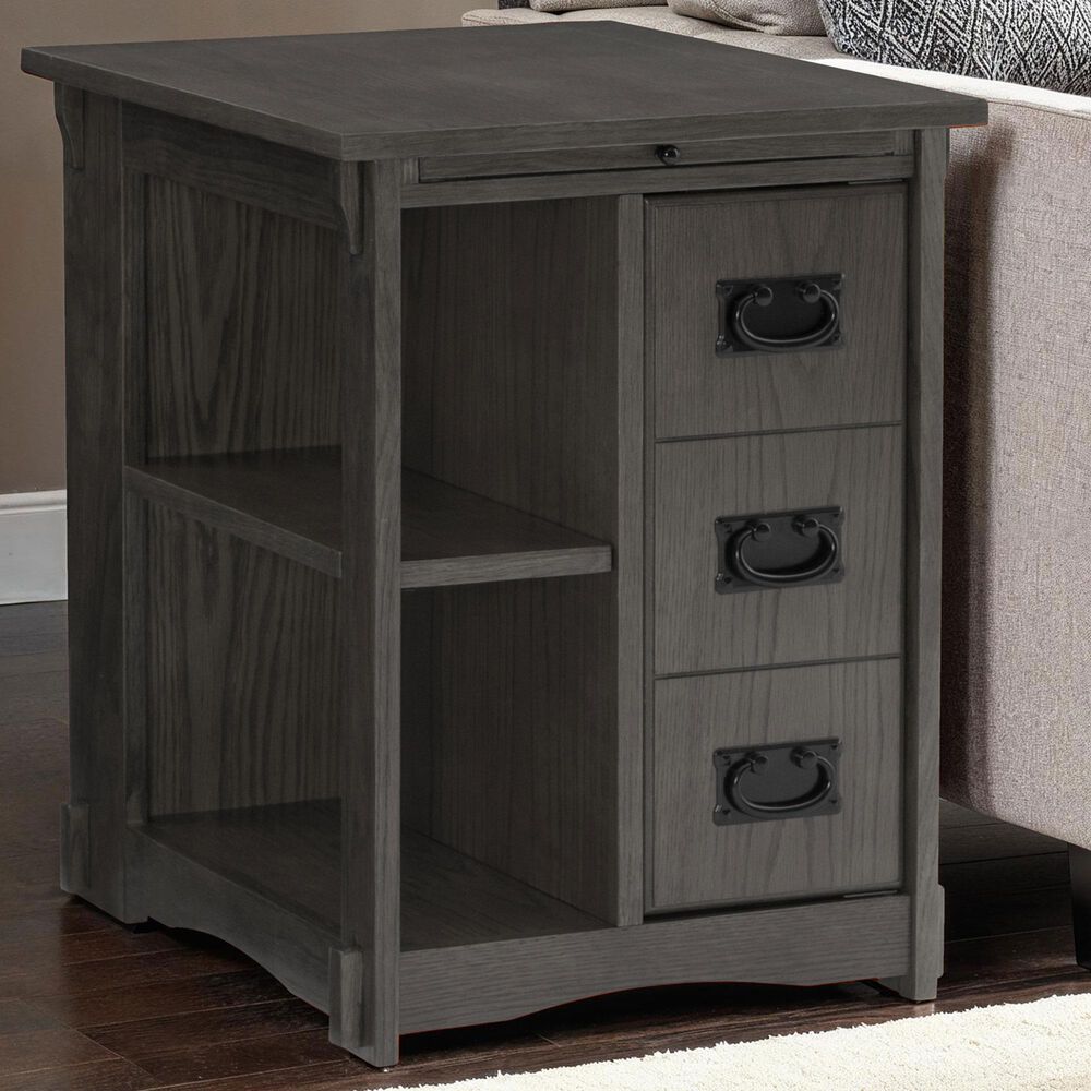 Linon Home Decor Parnell Side Table in Gray, , large