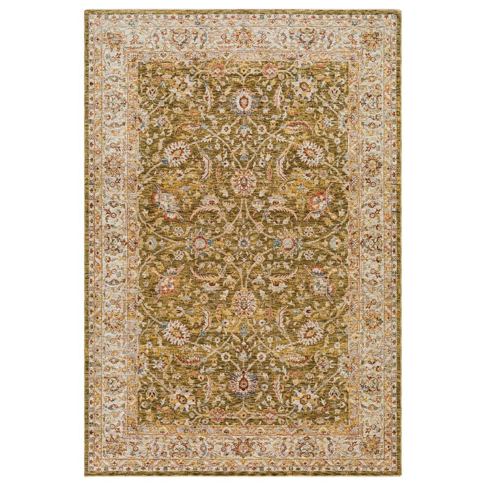Surya Mona Lisa 10" x 14" Olive, Mustard, Tan, Brick Red, Burgundy, Sage and Dark Blue Area Rug, , large