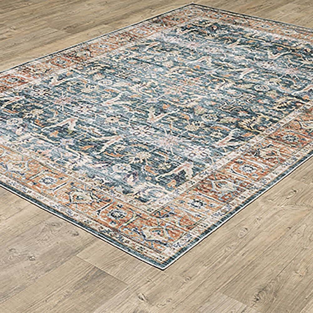 Oriental Weavers Charleston Distressed CHA06 5&#39; x 7&#39; Blue Area Rug, , large