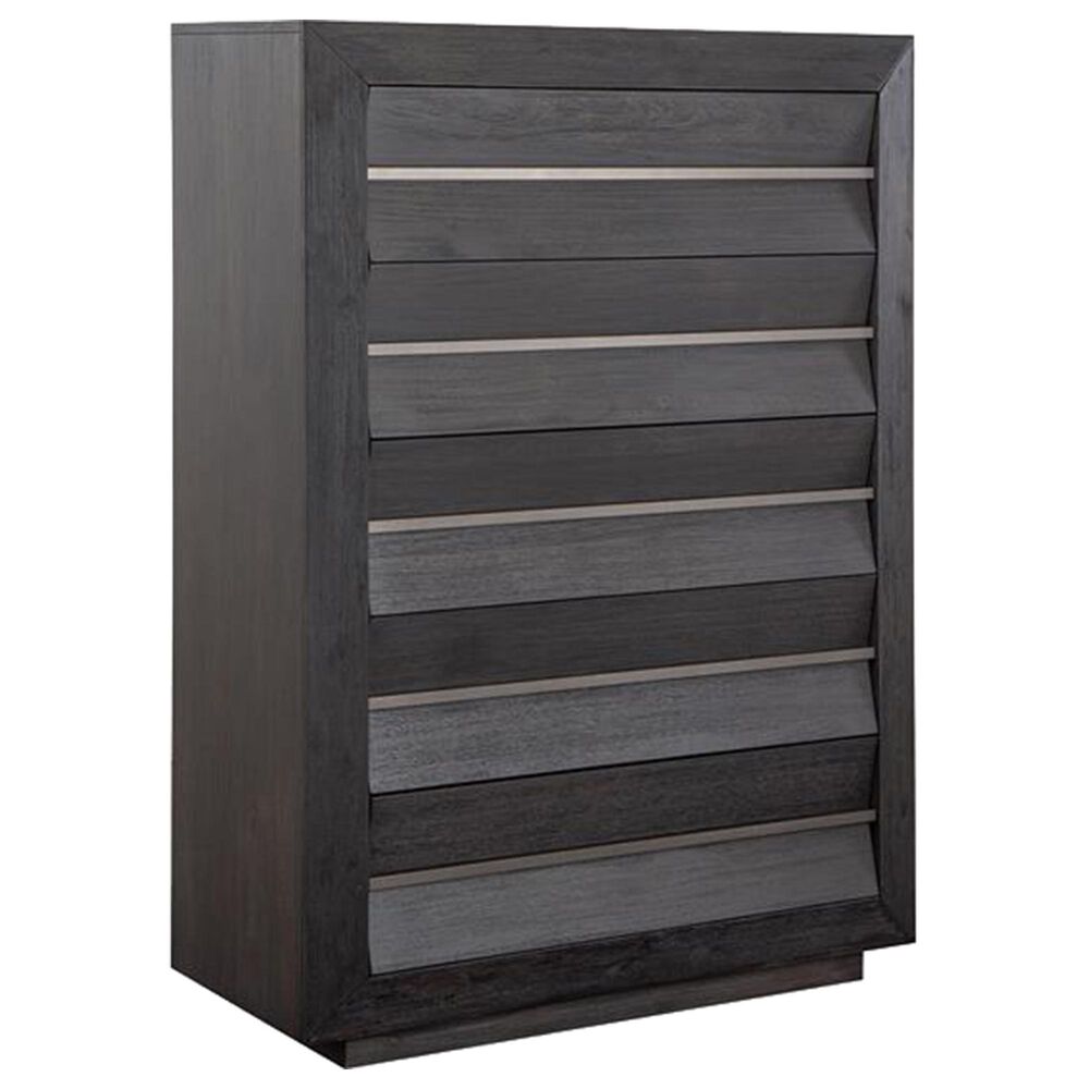 Nicolette Home Wentworth Village 5 Drawer Chest in Oxford Black, , large