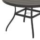 Hearth and Haven Outdoor 53" Round Dining Table with Umbrella Hole in Black - Table Only, , large