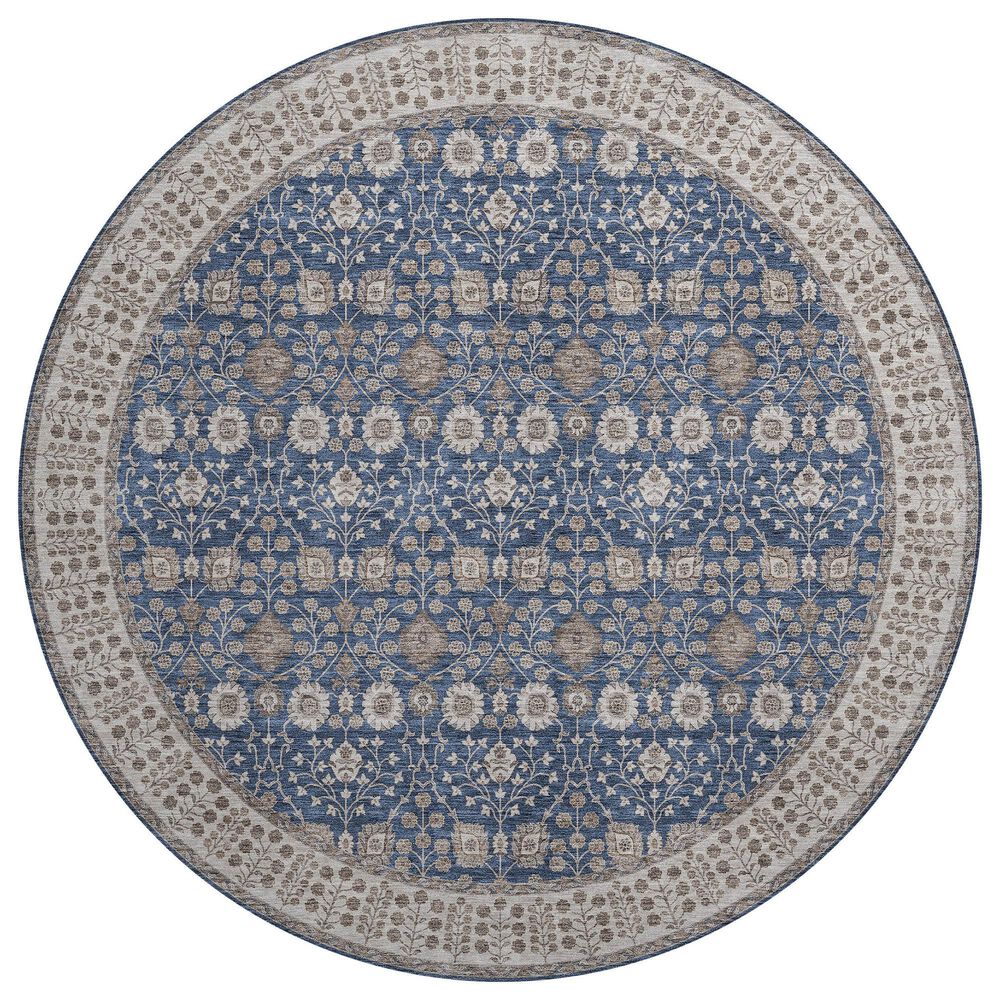 Dalyn Rug Company Hatay HY8 8" Round Navy Area Rug, , large
