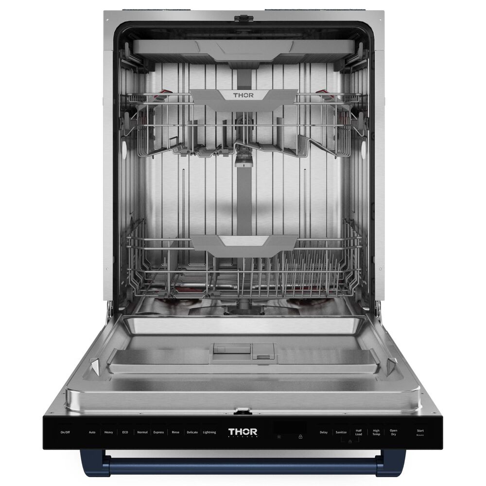 THOR KITCHEN Gordon Ramsay 24&quot; Built-In Dishwasher with Navy Blue Handle Kit in Matte Black, , large