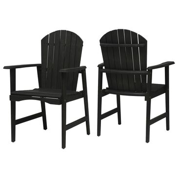 Hearth and Haven Outdoor Adirondack Dining Chair in Dark Grey (Set of 2), , large