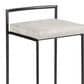 LumiSource Fuji 26" Stacker Counter Stool with Light Grey Cowboy Upholstery in Black (Set of 2), , large