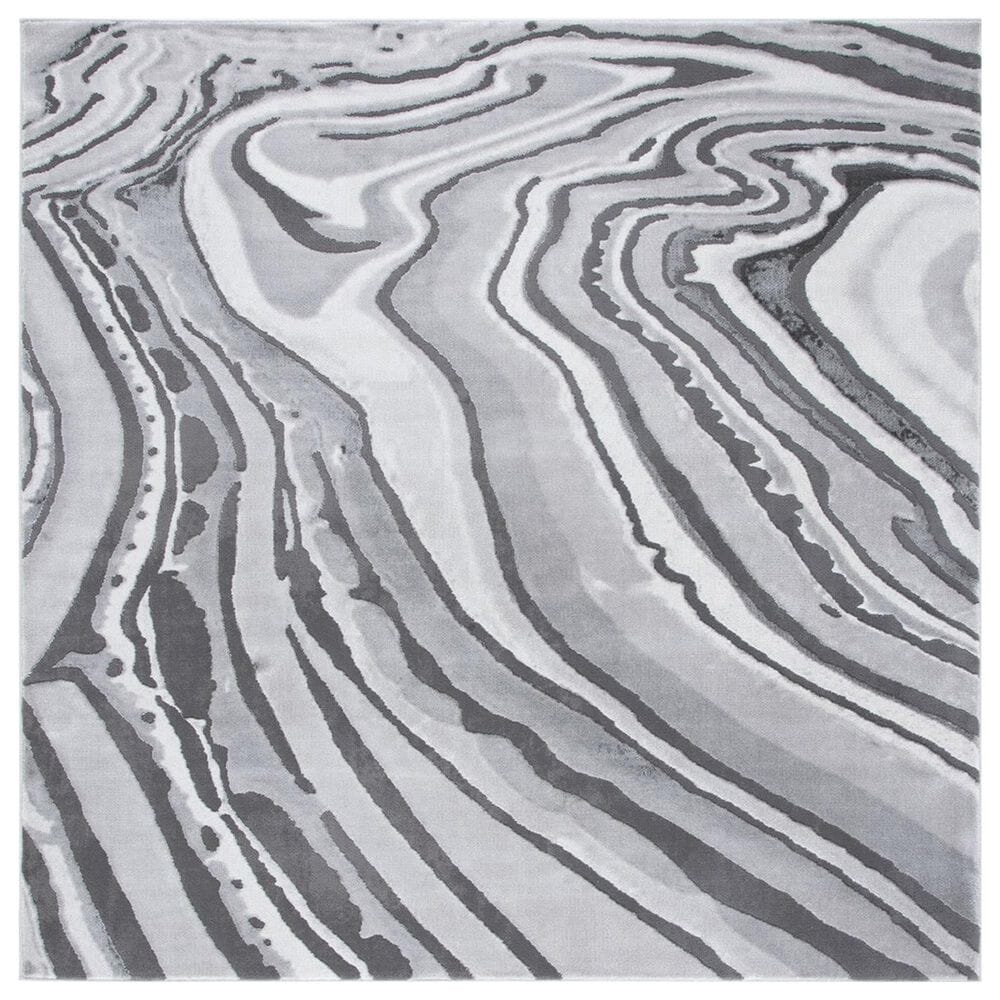Safavieh Craft CFT843F 6"7" Square Light Grey and Grey Area Rug, , large