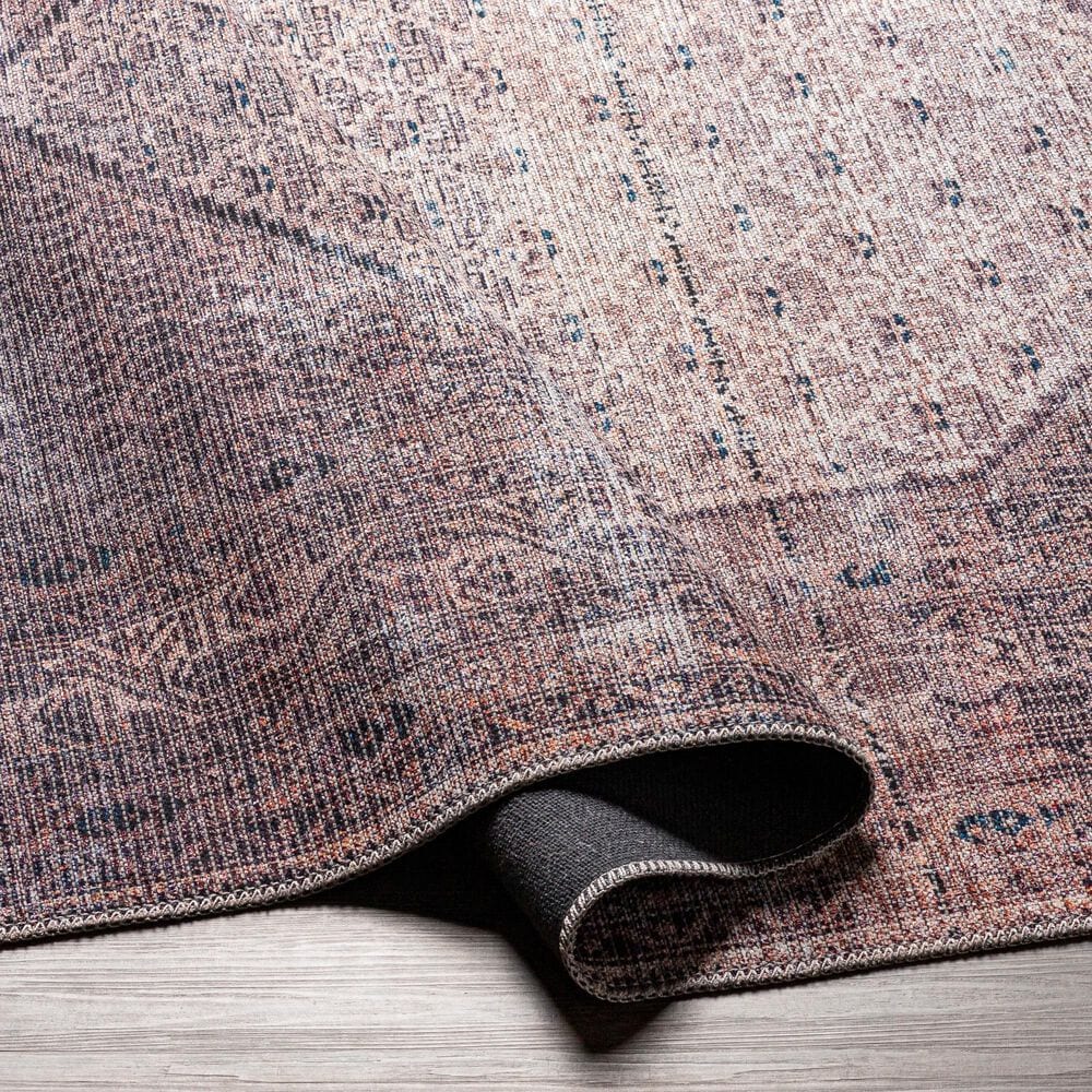 Surya Colin 5&#39;3&quot; x 7&#39;3&quot; Plum, Ink Blue, Dusty Pink and Cream Area Rug, , large