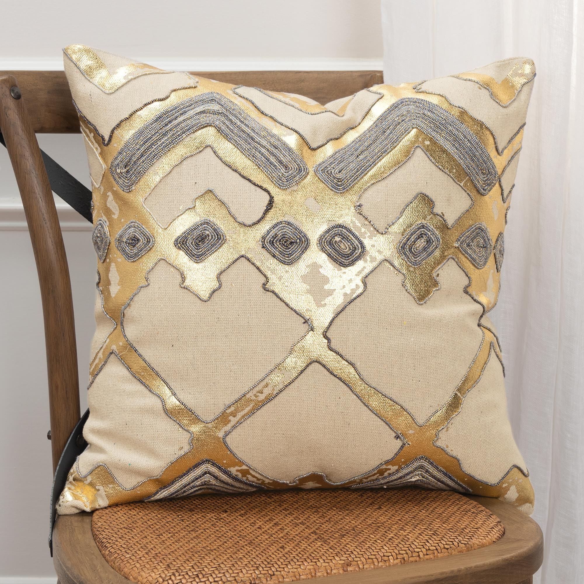 Rizzy home geometric throw pillow discount