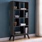 Global Movement 8-Shelf Bookcase in Distressed Grey and Black, , large