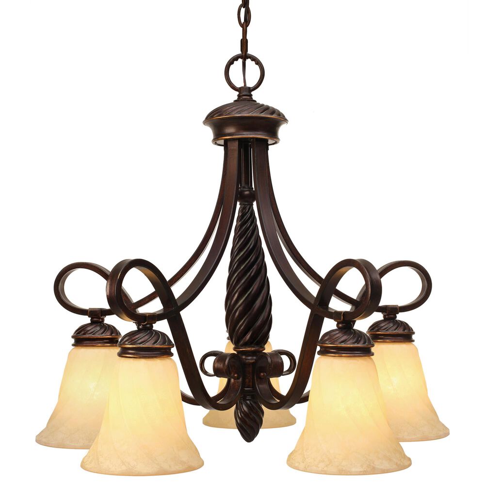 Golden Lighting Torbellino 5-Light Nook Chandelier in Cordoban Bronze, , large