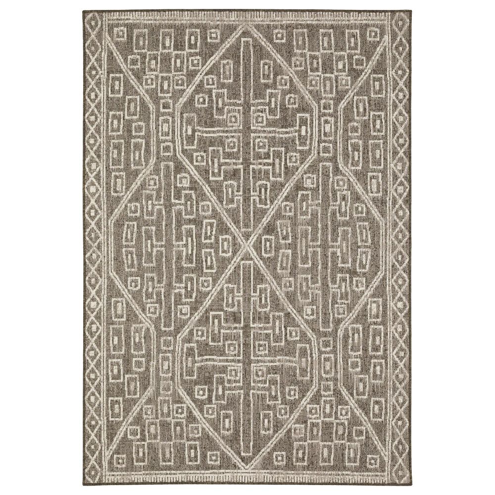 ROW by Oriental Weavers Zarina Southwestern Brown and Beige 3"3" x 5" Indoor/Outdoor Area Rug, , large