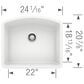 Blanco Diamond 24" Single Bowl Kitchen Sink in White, , large