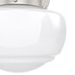Hunter Saddle Creek 1-Light Sconce with White Shade in Brushed Nickel, , large