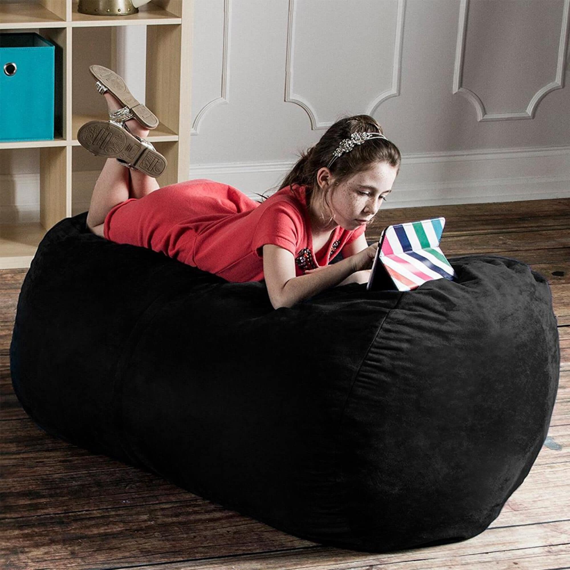 Jaxx 4 Lounger Bean Bag in Black NFM