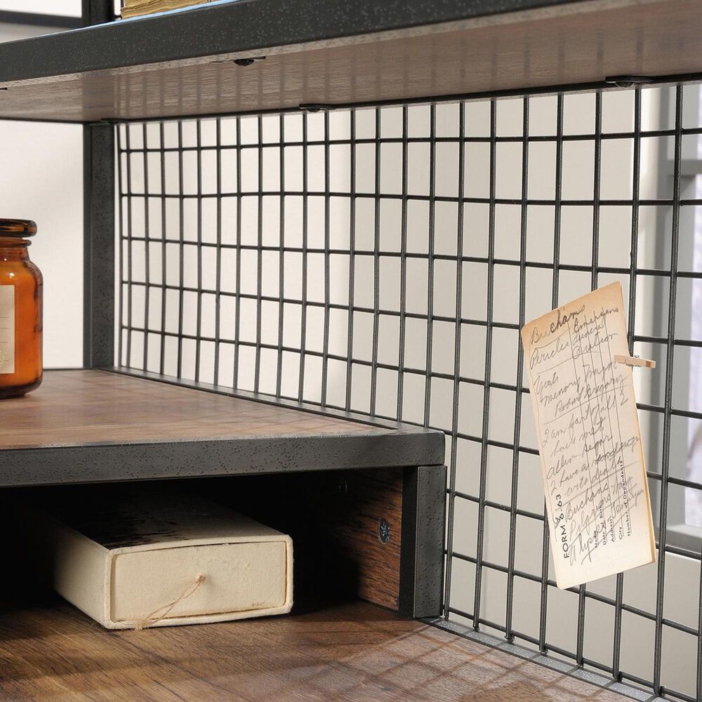 Sauder Boulevard Cafe L-Shaped Desk in Vintage Oak and Black, , large