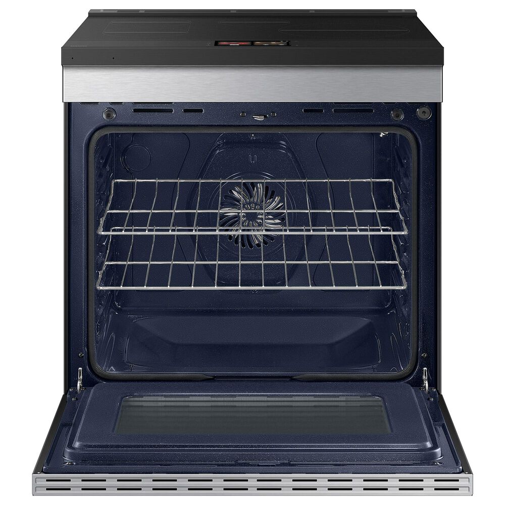 Samsung Bespoke 2-Piece Kitchen Package with 6.3 Cu. Ft. Convection Slide-In Induction Range and 2.1 Cu. Ft. Fingerprint Resistant Over-the-Range Microwave in Stainless Steel, , large