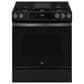 GE Appliances 30" Slide-In Front-Control Convection Gas Range in Fingerprint Resistant Black Slate, , large
