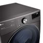 LG 7.4 Cu. Ft. Smart Front Load Gas Dryer with TurboSteam in Black Steel, , large