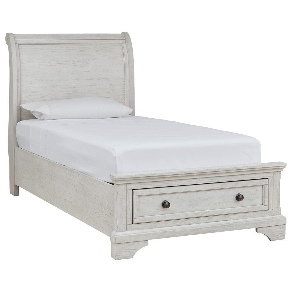 Ashley Robbinsdale 4-Piece Twin Storage Bedroom Set in Antique White, , large
