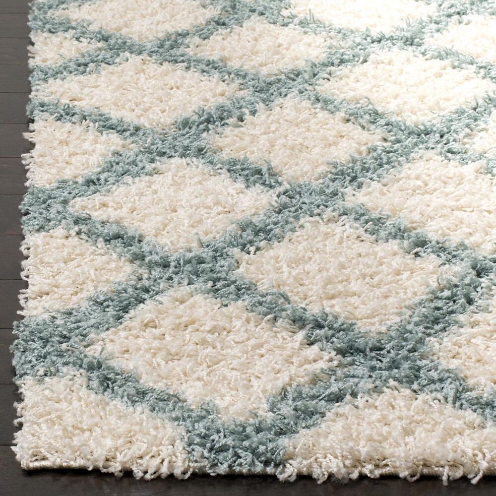 Safavieh Dallas Shag SGD258J-212 2&#39;3&quot; x 12&#39; Ivory/Seafoam Runner, , large