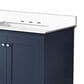 Lexora Home Dukes 80" Double Bathroom Vanity in Navy Blue with 2 cm White Quartz Top and Rectangular Sinks, , large
