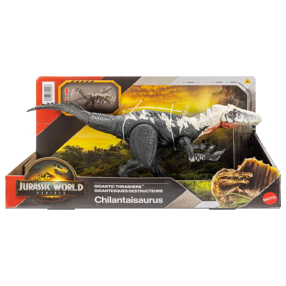 Jurassic World Rebirth Gigantic Thrashers Chilantalsaurus Dinosaur Action Figure in Multicolor, , large