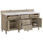 James Martin Vanities Lorelai 72" Double Vanity in Whitewashed Oak with 3 cm White Zeus Quartz Top, , large