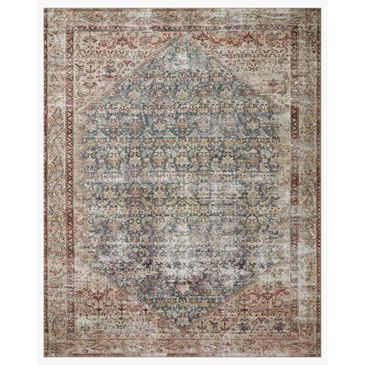 Amber Lewis x Loloi Georgie 2" x 5" Teal and Antique Area Rug, , large