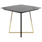 LumiSource Cosmo Square Dinette Table in Black and Gold - Table Only, , large
