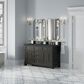 James Martin Vanities Brookfield 60" Double Bathroom Vanity in Black Onyx with 3 cm Charcoal Soapstone Quartz Top and Rectangular Sinks, , large