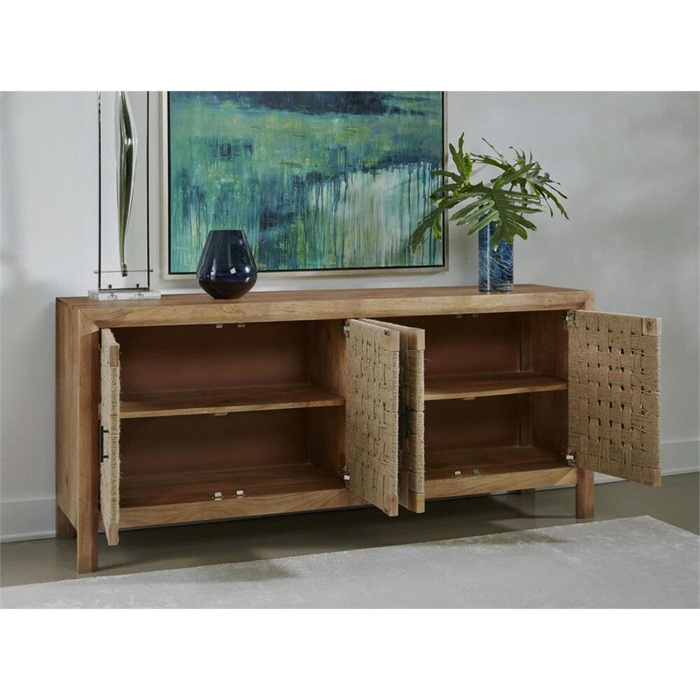 Shell Island Furniture Augustine 4 Door Credenza in Brown, , large