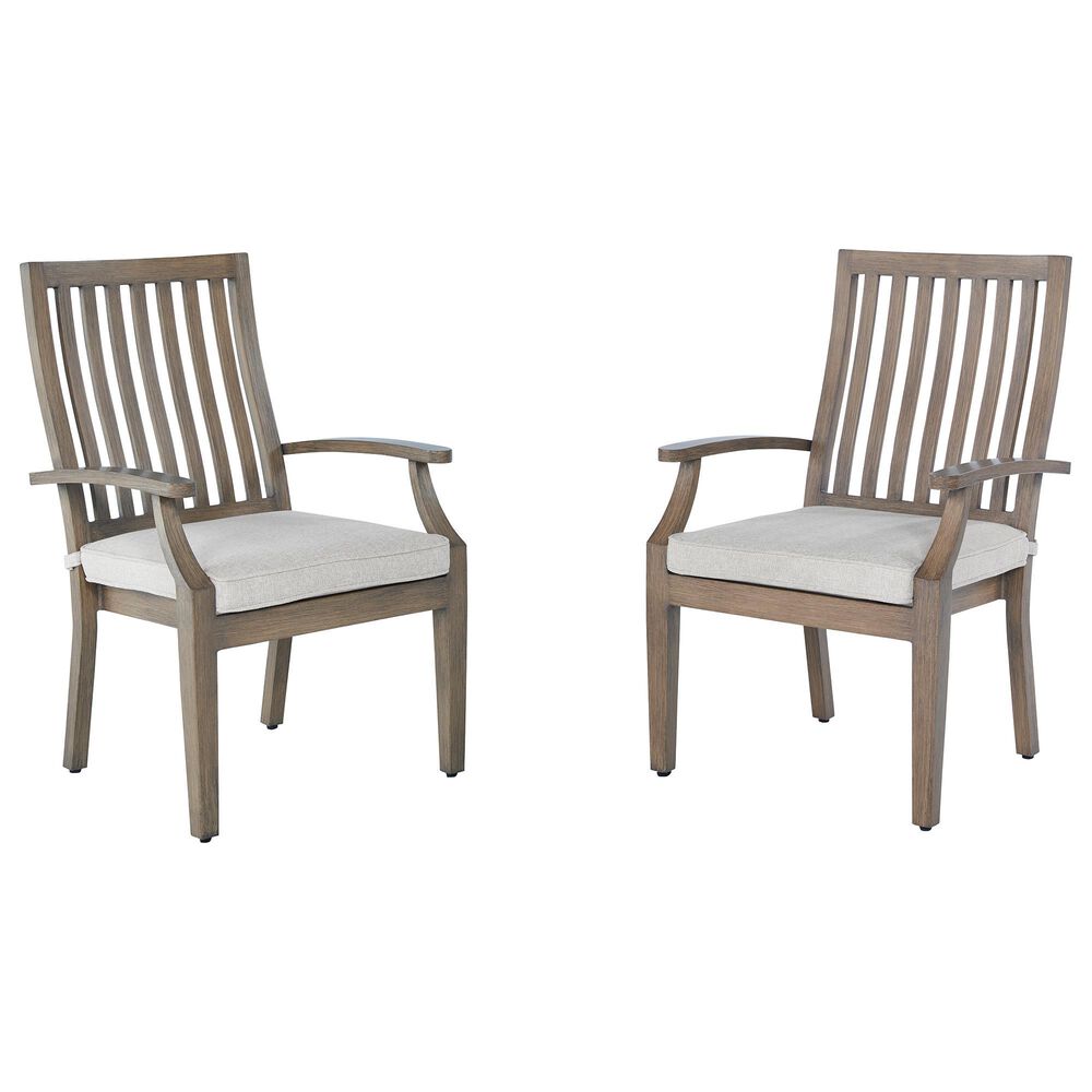 Ashley Rainier Ranch Arm Chair in Brown (Set of 2), , large